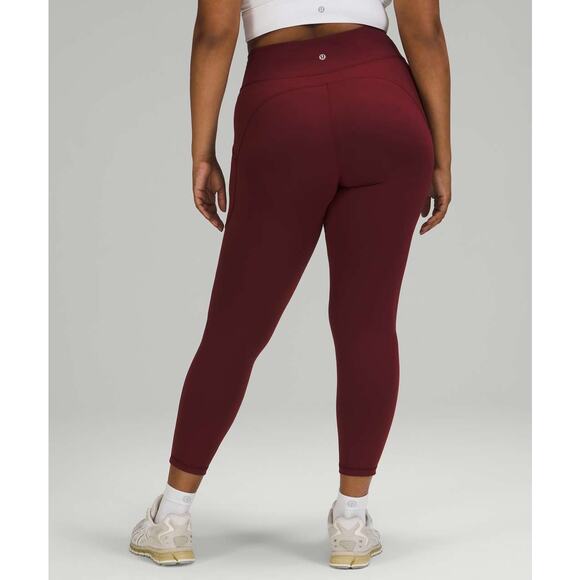 Lululemon Invigorate High-Rise Tight 25" Size 10 Red Merlot